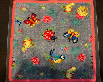 페이러 하이디 그레이 핑크헴 타월 손수건