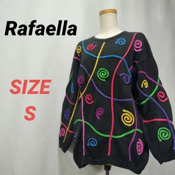 Rafaella 라파엘라 니트 스웨터 여성용 블랙 빈티지