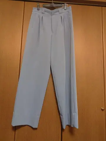 precme 라이트 블루 와이드 팬츠 플리츠