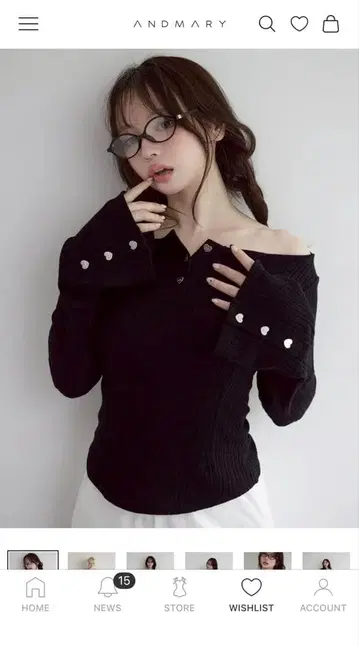 andmary Dorothy heart tops black