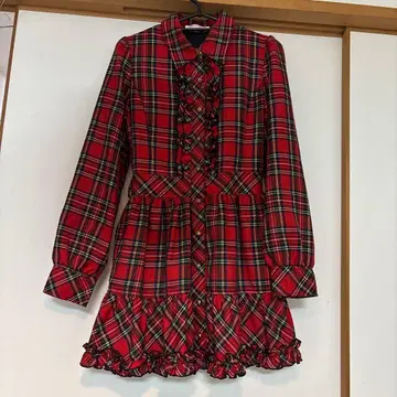 Tralala 빨간색 체크 무늬 원피스 F 사이즈 NANA