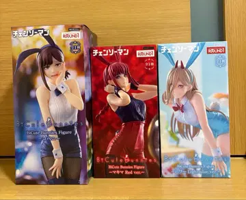 라운드원 한정판 체인소 맨 마키마 파워 코베니 피규어 세트