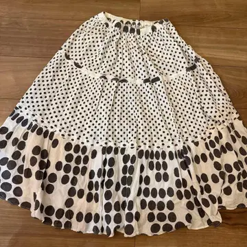TSUMORI CHISATO 도트 플레어 스커트