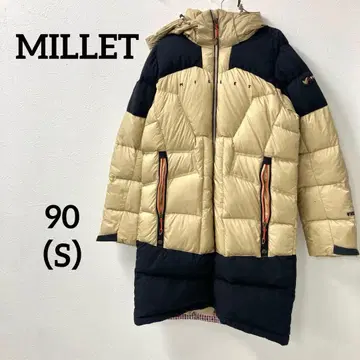 MILLET 밀레 다운 롱 코트 베이지