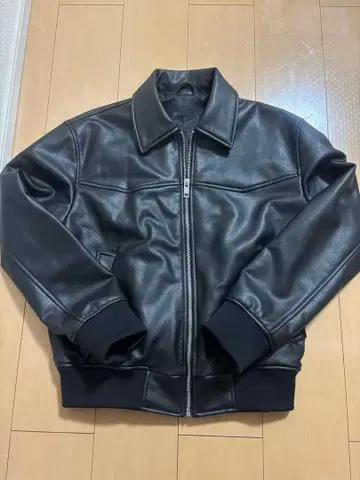 블랙 가죽 자켓 싱글