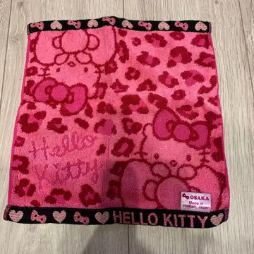 헬로키티 레오파드 무늬 타월 오사카 한정판 이마바리
