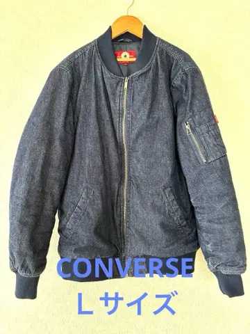 CONVERSE 다크 블루 데님 봄버 자켓 L 사이즈