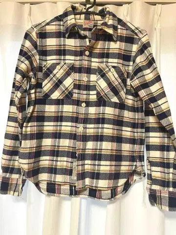 HOUSTON 플란넬 셔츠 네이비/화이트/레드 체크 M