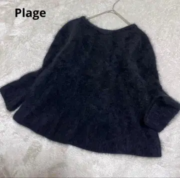 새상품급 Plage 플라주 퍼 샤기 v넥 오버 풀오버