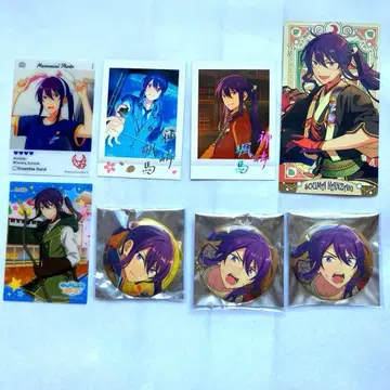카미사키 소마 굿즈 묶음 판매 앙스타 캔뱃지&카드 8개 세트