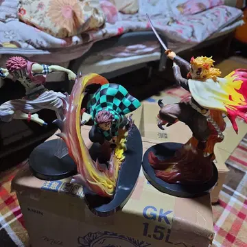 귀멸의 칼날 제일복권 3체 세트! 탄지로, 아카자, 렌고쿠 쿄쥬로!