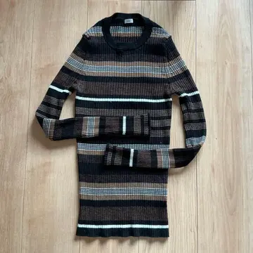 IENA 울 보더 니트소