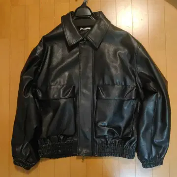 WYM 블랙 가죽 자켓