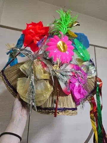 네부타 축제 점프용 꽃 모자