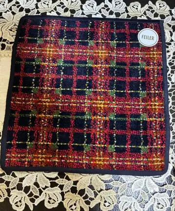 페이러 손수건 클리어 라벨 타탄 무드 취급점 한정판 미사용 새상품