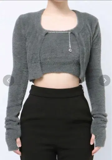 [ EMODA ] 샤기 컴팩트 트윈 니트 (롱 슬리브) 여성용