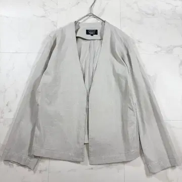 언타이틀 노카라 자켓 린넨 워셔블 베이지 3