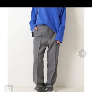 하이브리드 더블 크로스 스트레이트 팬츠 그레이