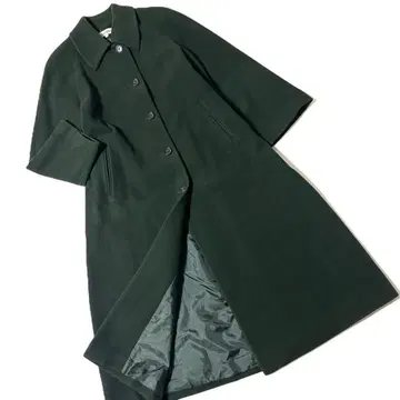 [ 새상품급 ] 캘빈클라인 스윙 오버코트 스탠다드 칼라 울 혼방 그린 9