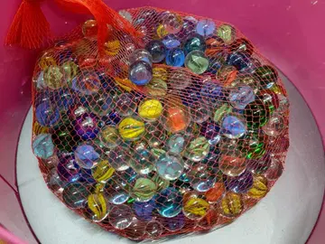 유리제 구슬 세트 다색입