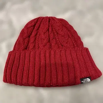 THE NORTH FACE 케이블 니트 비니 레드