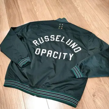 Russeluno 블루종 화이트 바시티 자켓 골프 그린 계열
