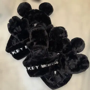디즈니 미키마우스 팬캡 장갑 포함 머플러 2개 세트
