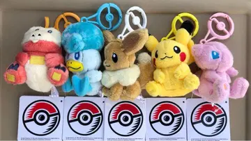 초특가 택 포함 새상품 포켓몬 카라비너 포함 마스코트 키링 5개 세트