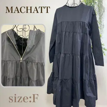 MACHATT 마차트 티어드 원피스 블랙 롱 원피스 루즈핏