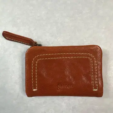 브라운 가죽 코인 케이스