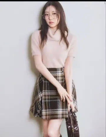 Sustainable 로빙 체크 미니 스커트