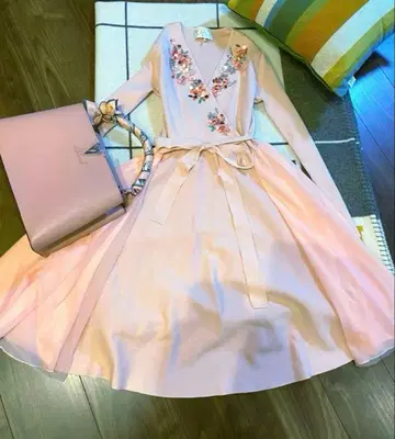 Chesty 니트 비쥬 카슈쿨 원피스 핑크