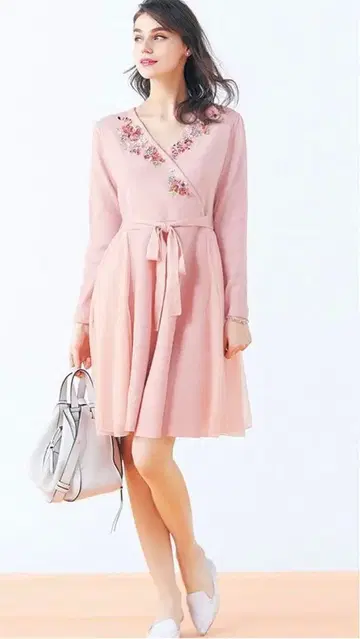 Chesty 니트 비쥬 카슈쿨 원피스 핑크