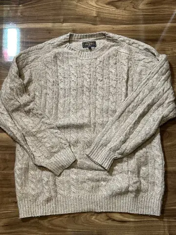 BEAMS 케이블 니트 스웨터 XL 베이지