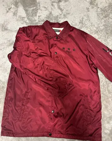 sessions 버건디 나일론 자켓 보아 안감