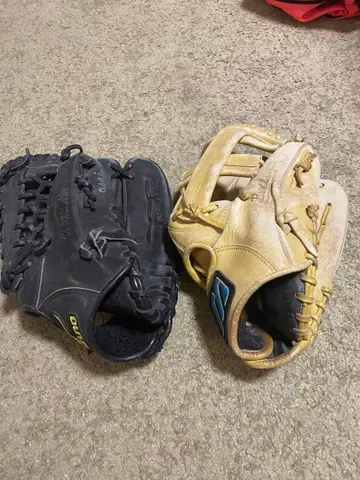 Mizuno 야구 그로브 블랙과 옐로우 컬러