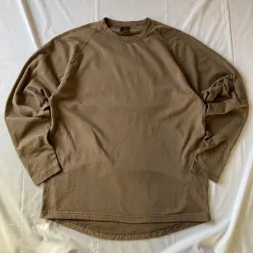 00s 써멀 래글런 티셔츠 브라운 그런지 Y2K 구제 의류