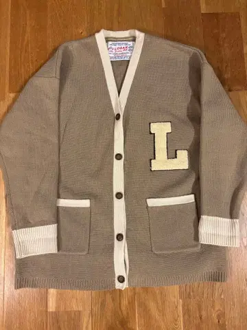 사만사 모스모스/LOGAN 베이지 가디건 L 엠블럼 포함