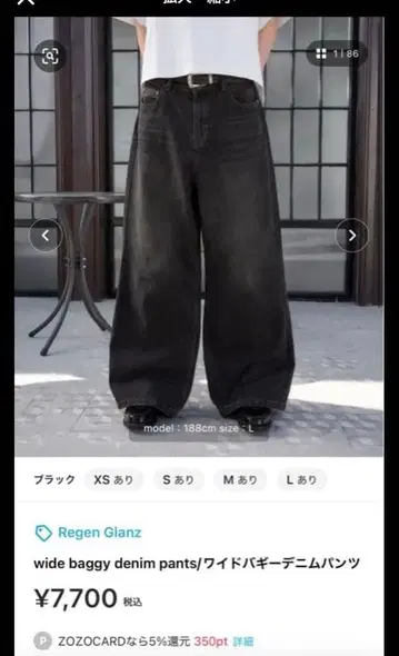 Regen Glanz M 사이즈 와이드 팬츠