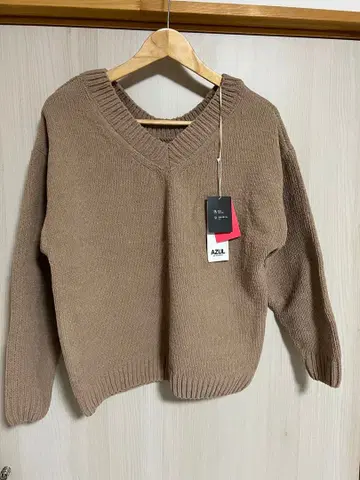 AZUL 베이지 니트 스웨터 M 사이즈 여성용