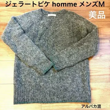 GELATO PIQUE homme 그레이 니트 스웨터 남성용 M 사이즈