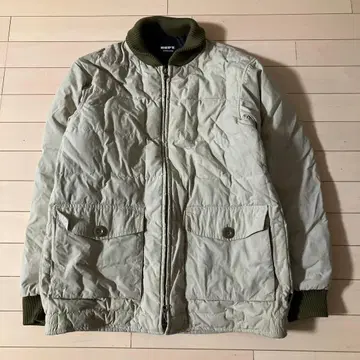 12.8 데프트 나일론 자켓 퀼팅 자켓 카키 계열 M