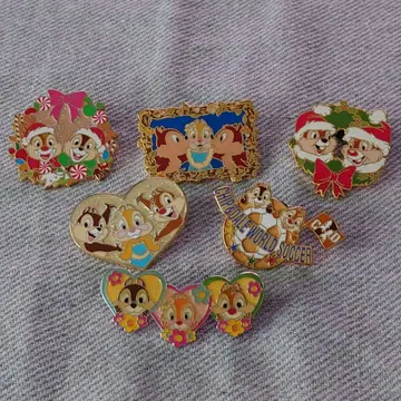 칩&데일 크리스마스 패턴 외 핑 6개 세트