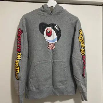 NEW ERA 눈알의 아버지 그레이 후드티