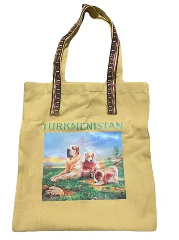 오사카 간사이 엑스포 투르크메니스탄관 파빌리온 알라바이 개 토트백 에코백