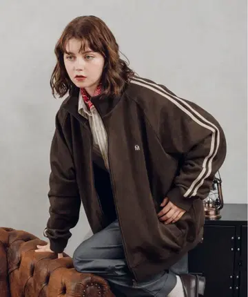 MUHET 모듬 트랙 자켓 다크 브라운