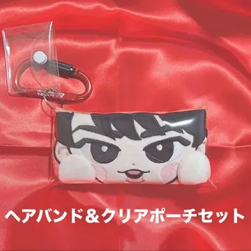 스노 미야타테 료타 헤어밴드와 클리어 파우치 세트