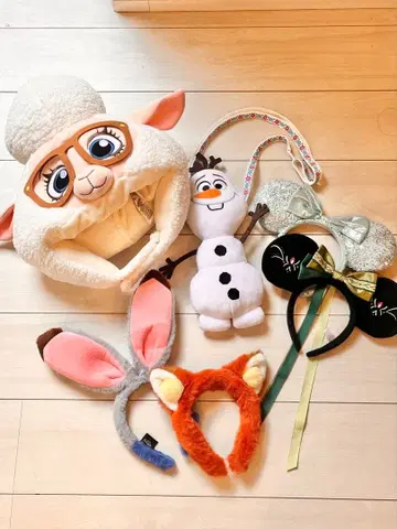 캐릭터 귀달린 머리띠 세트 주토피아, 안나