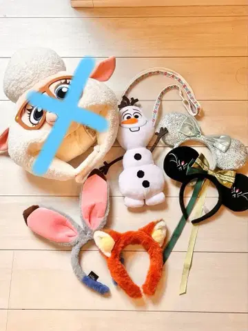 캐릭터 귀달린 머리띠 세트 주토피아, 안나