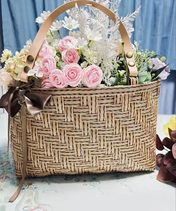 종이 밴딩 핸드메이드 바스켓백